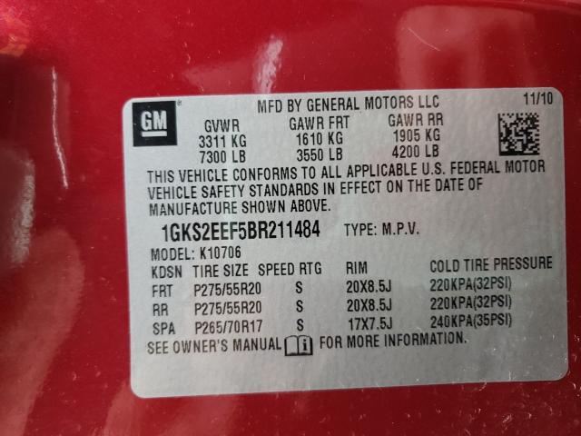 2011 GMC YUKON DENA 1GKS2EEF5BR211484