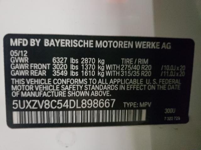 2013 BMW X5 XDRIVE5 5UXZV8C54DL898667