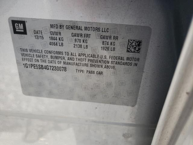 2016 CHEVROLET CRUZE LIMI 1G1PE5SB4G7230078