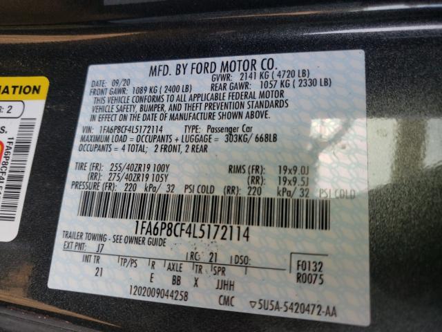 2020 FORD MUSTANG GT 1FA6P8CF4L5172114