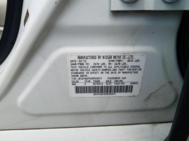 2012 INFINITI G25 BASE JN1DV6AP5CM700971