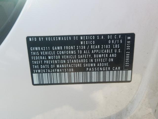 3VW2K7AJ4FM413108 Volkswagen Jetta Base 2015. Фото: 9