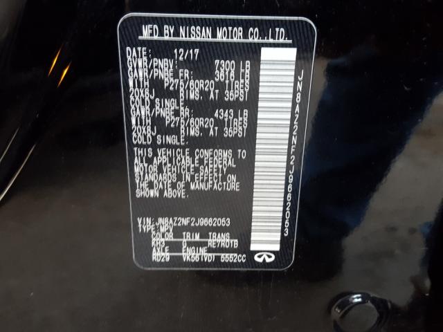 2018 INFINITI QX80 BASE JN8AZ2NF2J9662053