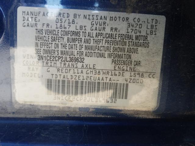 2018 NISSAN VERSA NOTE 3N1CE2CP2JL369632
