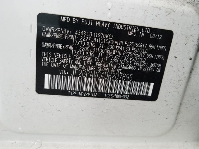 2013 SUBARU XV CROSSTR JF2GPAVC4DH207695