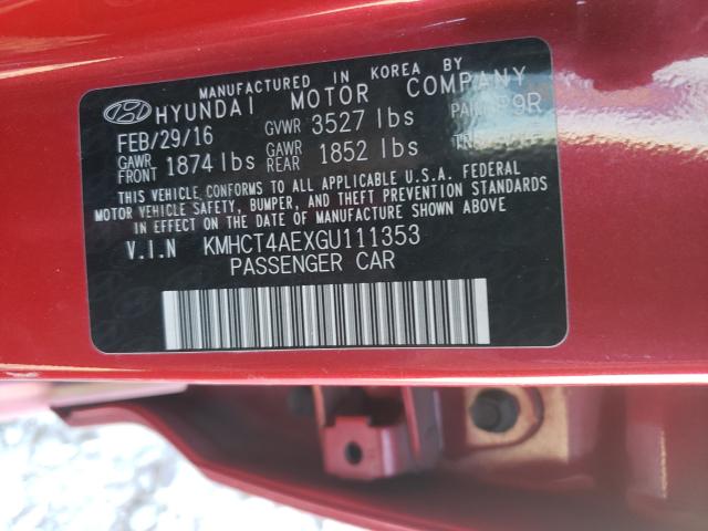 2016 HYUNDAI ACCENT SE KMHCT4AEXGU111353