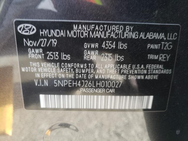 2020 HYUNDAI SONATA LIM 5NPEH4J26LH010027