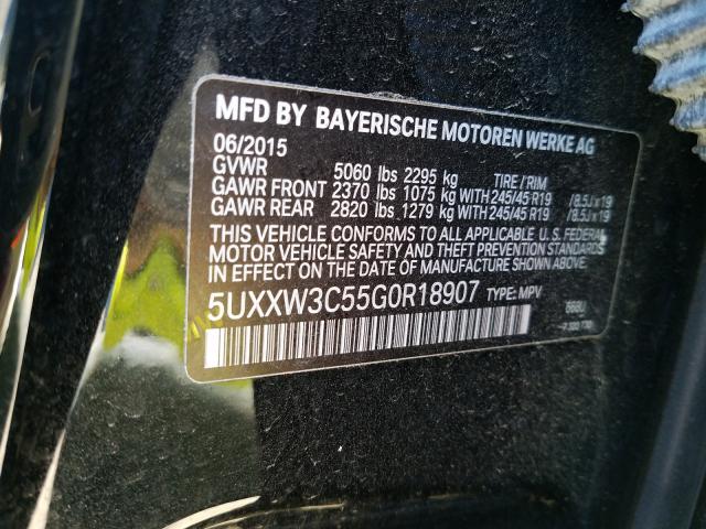 2016 BMW X4 XDRIVE2 5UXXW3C55G0R18907