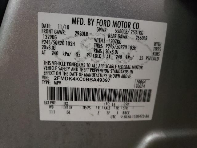 2011 FORD EDGE LIMIT 2FMDK4KC0BBA49397