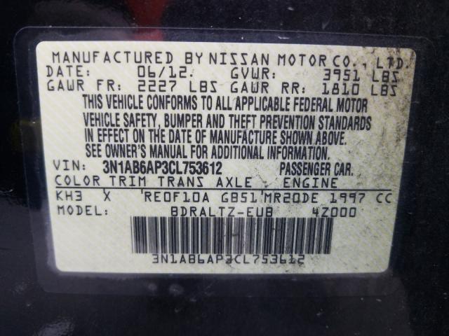 2012 NISSAN SENTRA 2.0 3N1AB6AP3CL753612