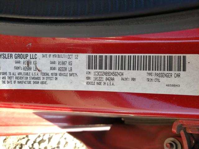 2013 DODGE AVENGER SE 1C3CDZAB9DN562434