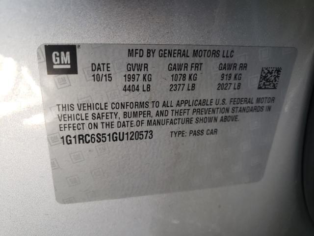 2016 CHEVROLET VOLT LT 1G1RC6S51GU120573