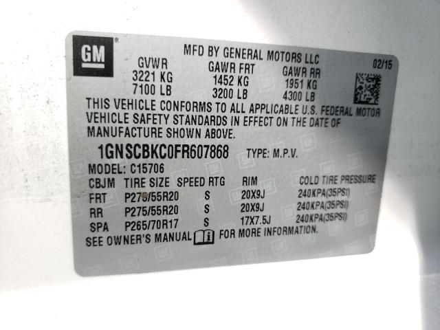 2015 CHEVROLET TAHOE C150 - 1GNSCBKC0FR607868