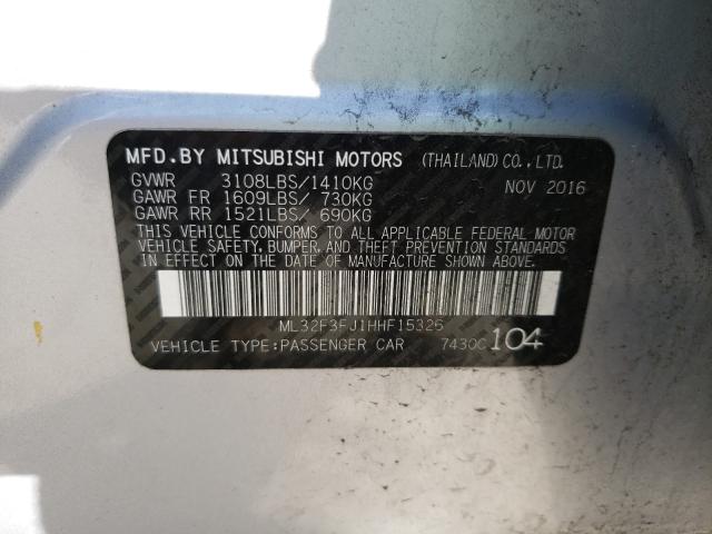 2017 MITSUBISHI MIRAGE G4 ML32F3FJ1HHF15326