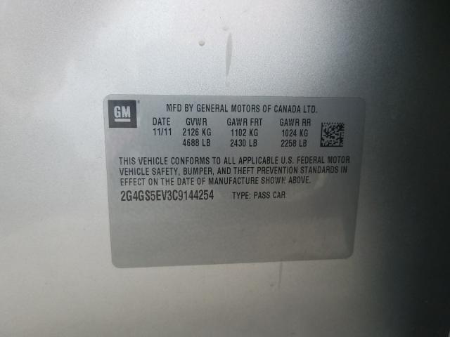 2012 BUICK REGAL PREM 2G4GS5EV3C9144254