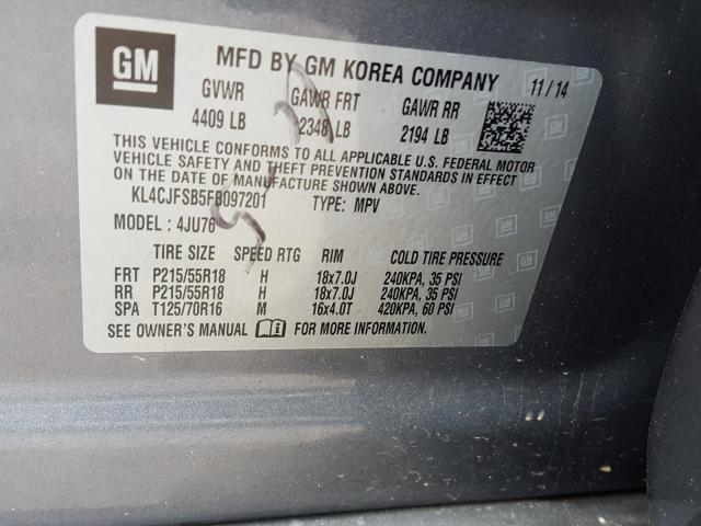2015 BUICK ENCORE CON KL4CJFSB5FB097201