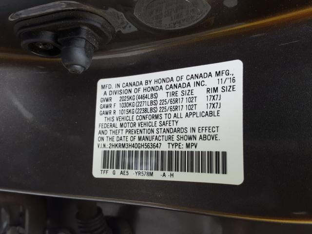 2016 HONDA CR-V SE 2HKRM3H40GH563647