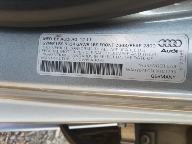 2012 AUDI A7 PREMIUM WAUYGAFC2CN101793