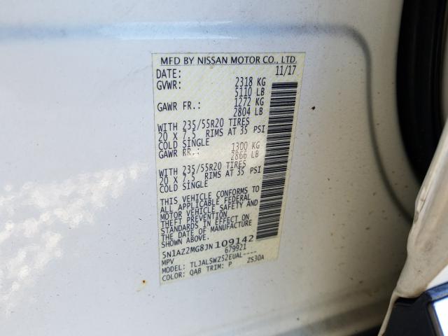 2018 NISSAN MURANO S 5N1AZ2MG8JN109142