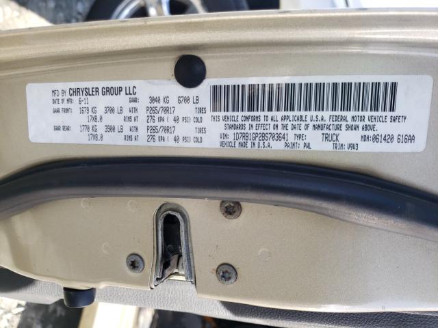 2011 DODGE RAM 1500 1D7RB1GP2BS703641