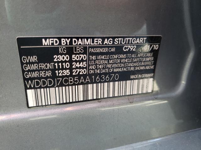 2010 MERCEDES-BENZ CLS 550 WDDDJ7CB5AA163670