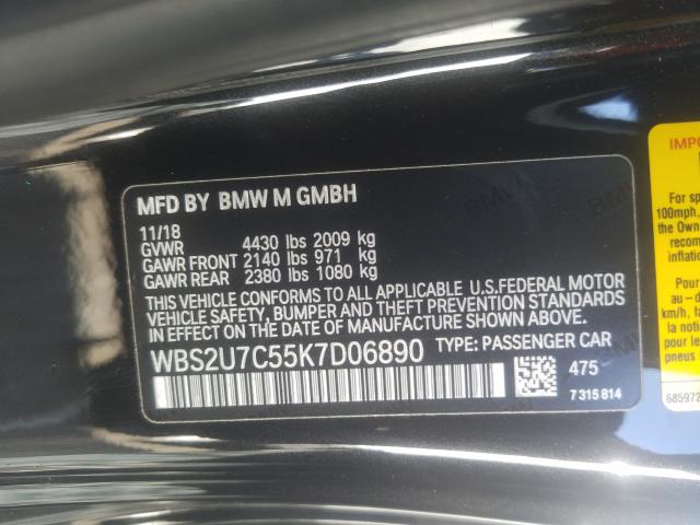 2019 BMW M2 COMPETI WBS2U7C55K7D06890
