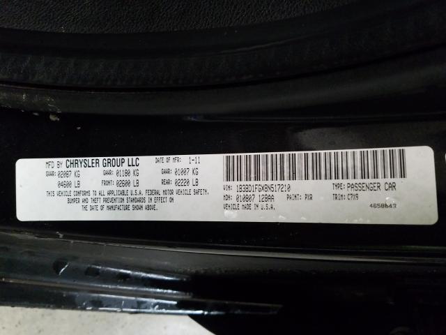 2011 DODGE AVENGER MA 1B3BD1FGXBN517210