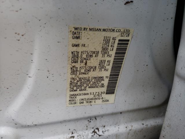 2019 NISSAN TITAN SV 1N6AA1E56KN517530