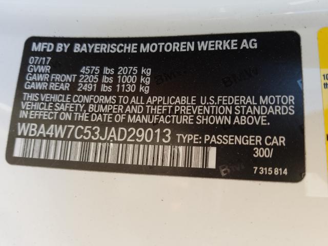 2018 BMW 440I WBA4W7C53JAD29013