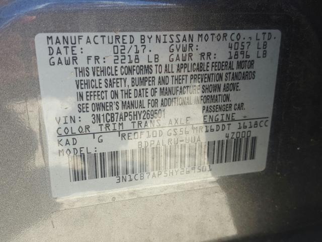 2017 NISSAN SENTRA SR 3N1CB7AP5HY269501