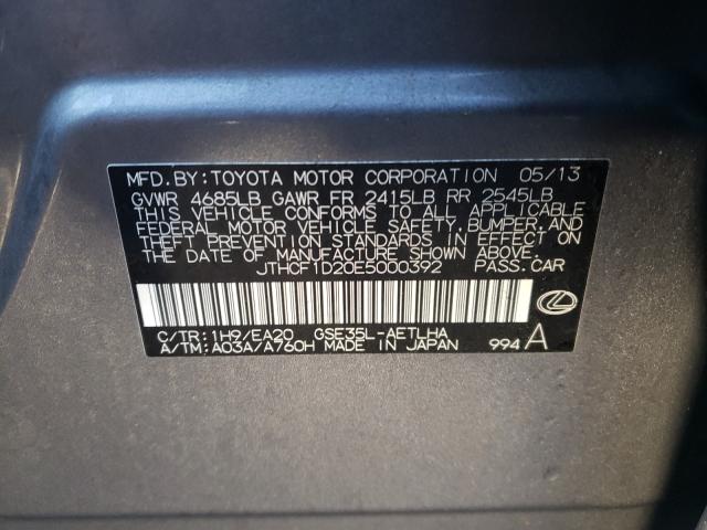 2014 LEXUS IS 250 JTHCF1D20E5000392