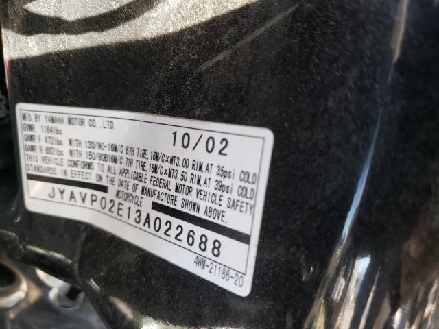 2003 YAMAHA XV1600 AS JYAVP02E13A022688