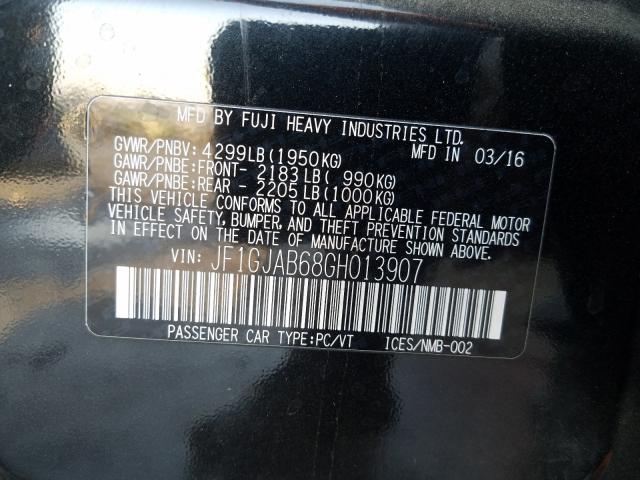 2016 SUBARU IMPREZA PR JF1GJAB68GH013907