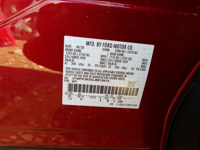 2020 FORD EDGE TITAN 2FMPK3K93LBB19410