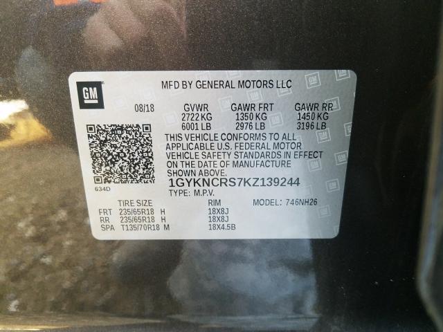 2019 Cadillac Xt5 Luxury 3.6L na sprzedaż w Houston, TX - Side
