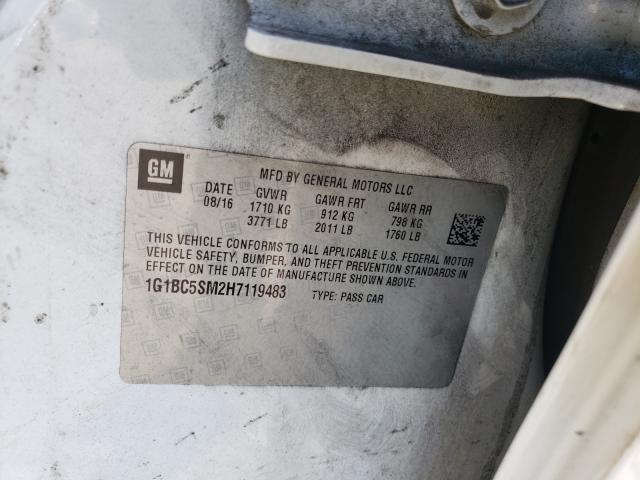 2017 CHEVROLET CRUZE LS 1G1BC5SM2H7119483