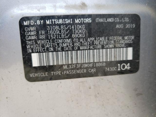 2019 MITSUBISHI MIRAGE G4 ML32F3FJ9KHF18868