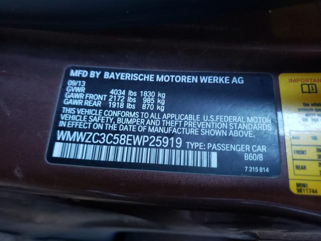 2014 MINI COOPER S C WMWZC3C58EWP25919