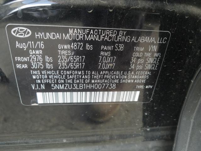 2017 HYUNDAI SANTA FE S - 5NMZU3LB1HH007738