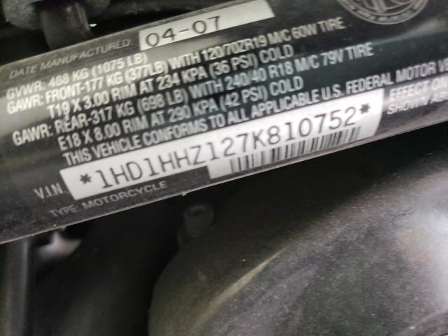 2007 HARLEY-DAVIDSON VRSCDX 1HD1HHZ127K810752