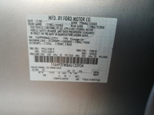 2010 FORD TAURUS 1FAHP2FW8AG133934