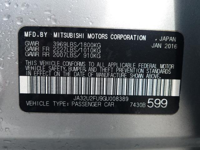 2016 MITSUBISHI LANCER ES JA32U2FU9GU008389