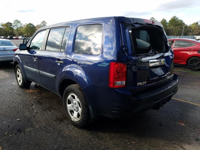2013 HONDA PILOT LX 5FNYF3H25DB040932