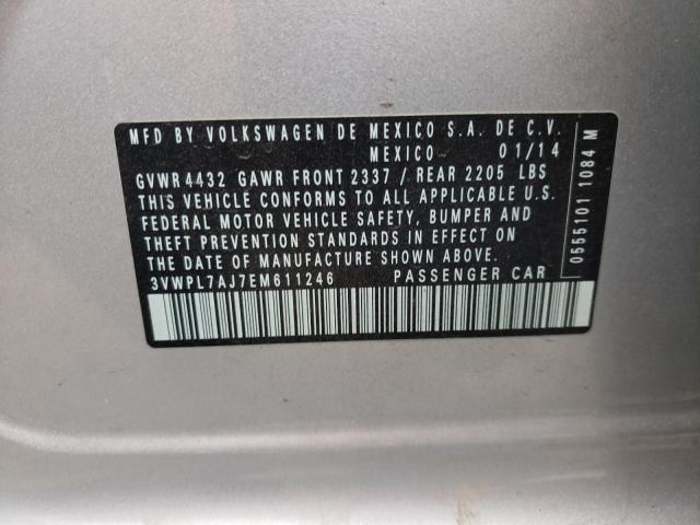 2014 VOLKSWAGEN JETTA TDI 3VWPL7AJ7EM611246