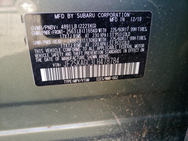 2020 SUBARU FORESTER P JF2SKAGC3LH478784