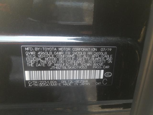 2019 LEXUS GS 350 BAS JTHBZ1BL5KA019053