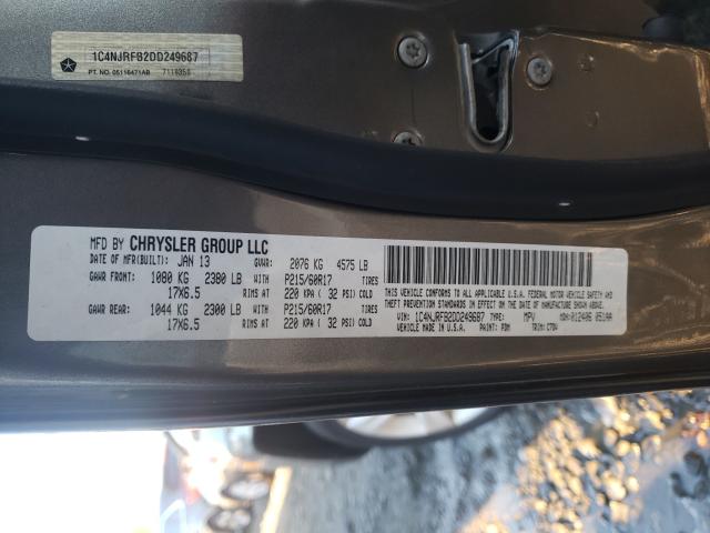 2013 JEEP PATRIOT LA 1C4NJRFB2DD249687