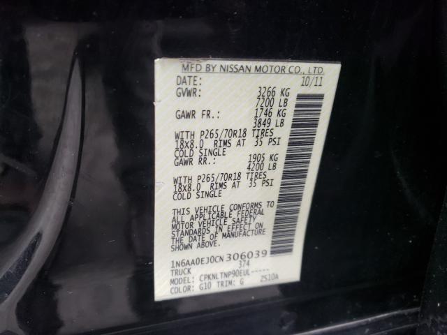 2012 NISSAN TITAN S 1N6AA0EJ0CN306039