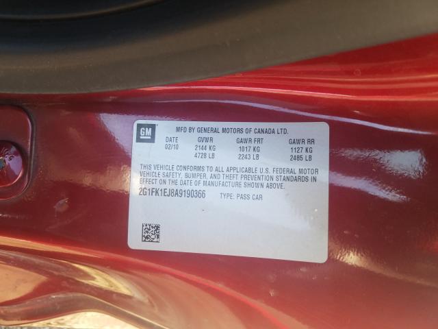 2010 CHEVROLET CAMARO SS 2G1FK1EJ8A9190366