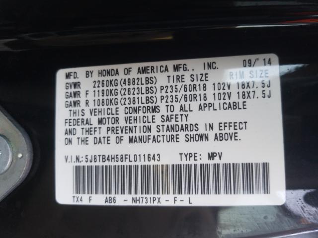 2015 ACURA RDX TECHNO 5J8TB4H58FL011643